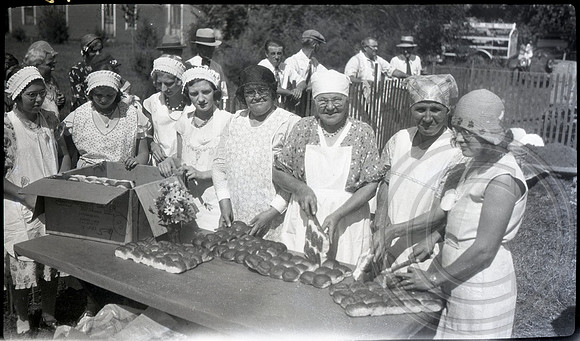 Ladies Baking at the fair, 1934, Wahoo Nebraska